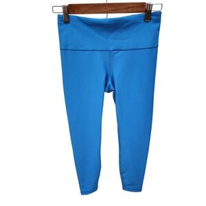 Athleta Interval Tight Leggings Womens Small Blue Power of She Capri Pants